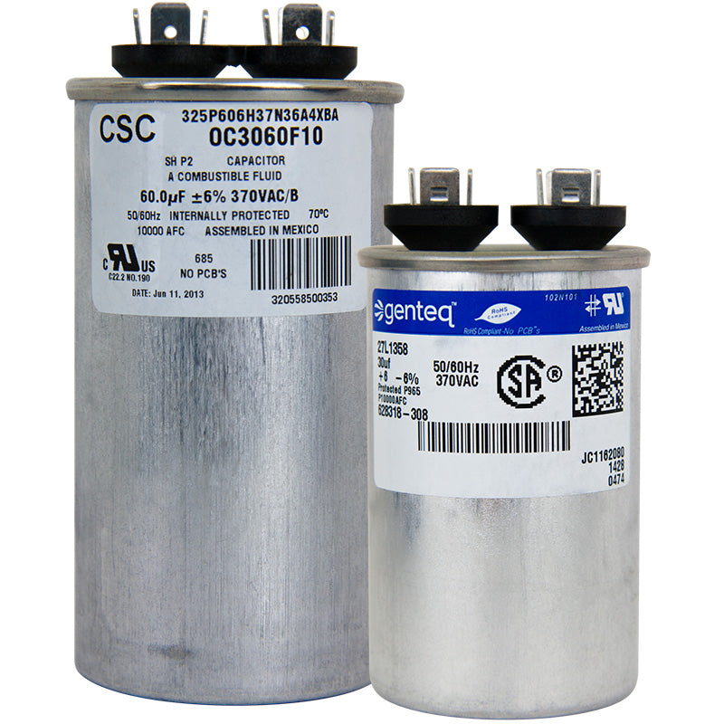 Capacitors, Run silver-color (sold each)