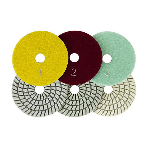 4 inch Wet Three-Step White Polishing Pad Set