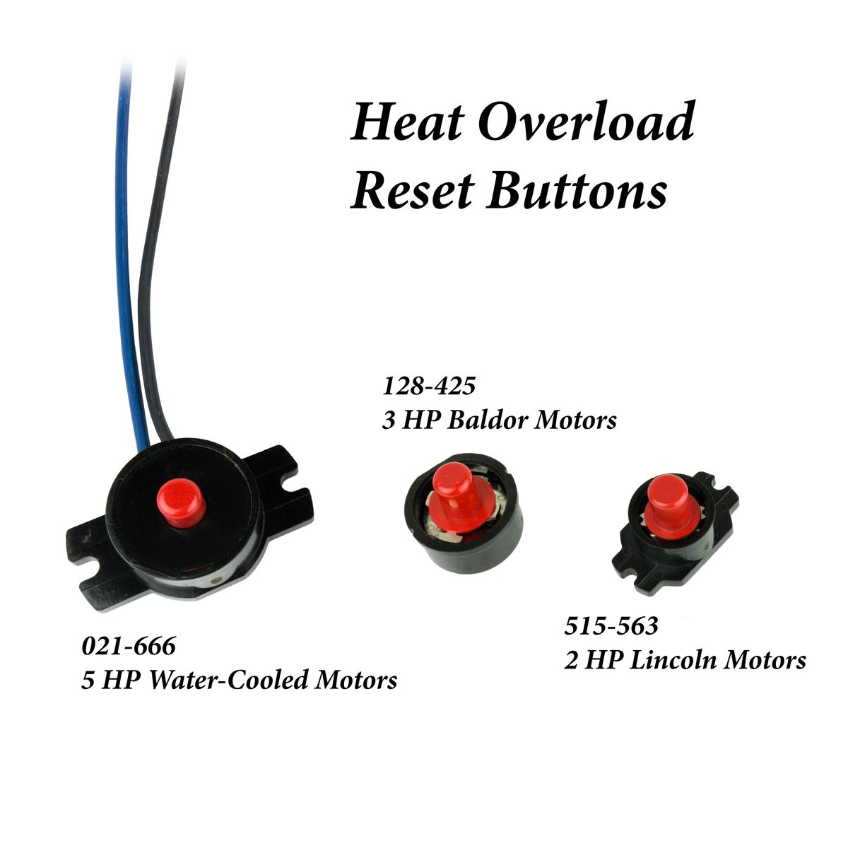 Heat Overload Reset Buttons for Blue Ripper Sr Motors – Omega Diamond Inc.