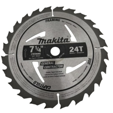 7.25" 24 Tooth Makita 'General Contractor' Framing/Wood Blade