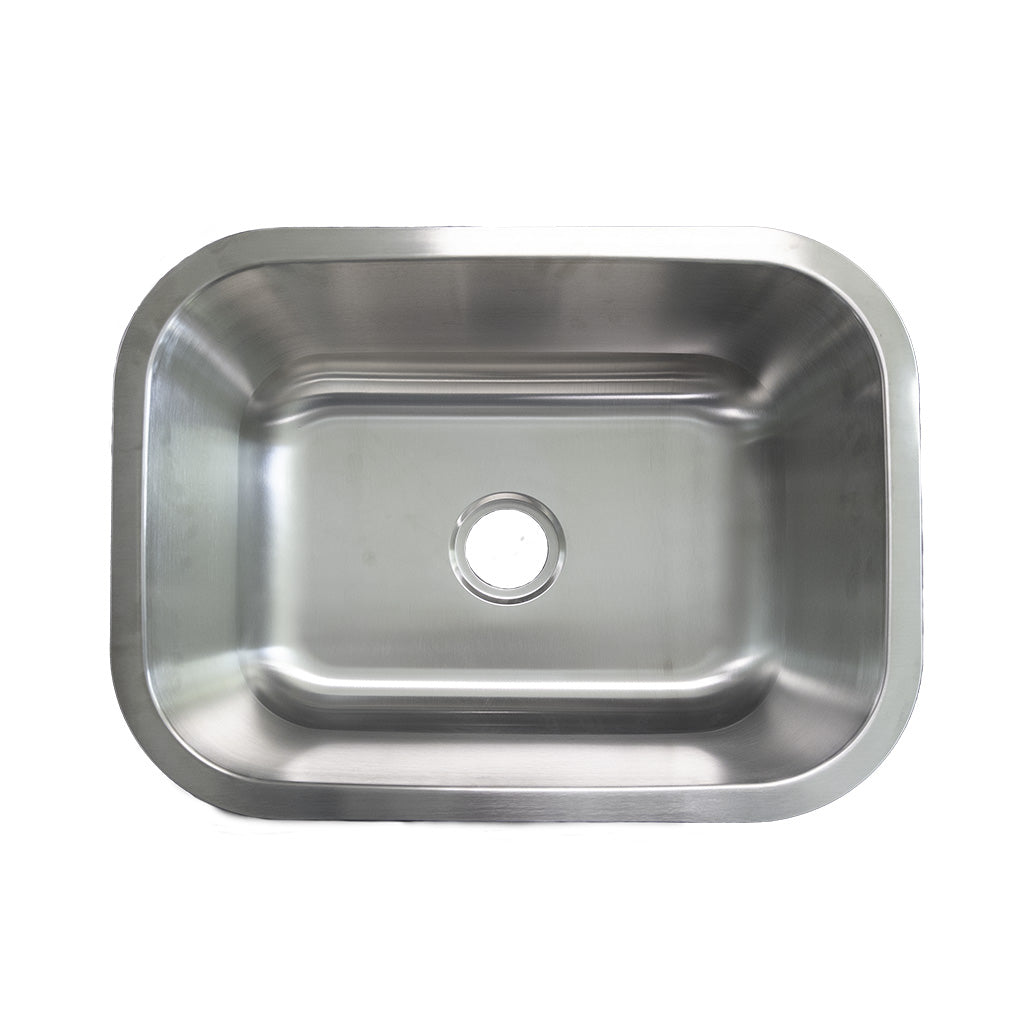 Single Short Undermount Sink - 18 G Stainless Steel