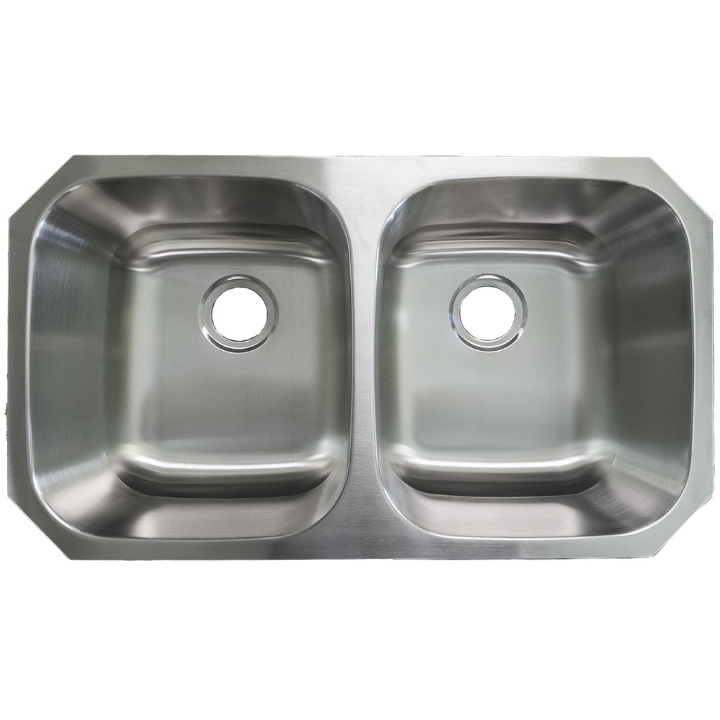 50-50 Undermount Sink - 18 G Stainless Steel